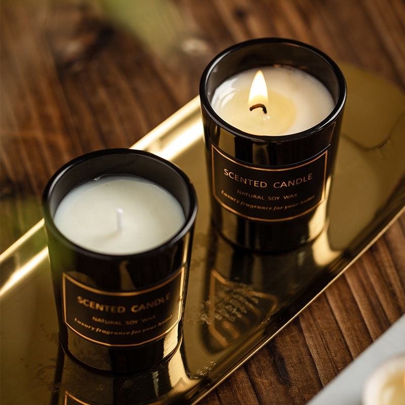 Decor Wholesale Gift Handmade Candle Custom Fragrance Tin Can Crystal Glass Soy Wax Scented Candles With Box