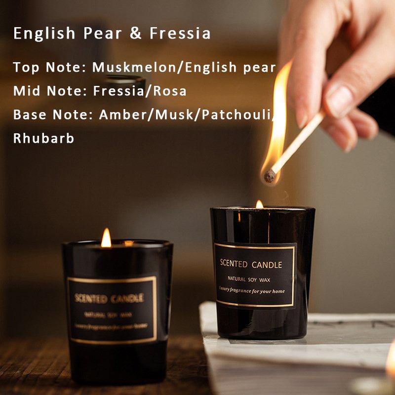 Decor Wholesale Gift Handmade Candle Custom Fragrance Tin Can Crystal Glass Soy Wax Scented Candles With Box
