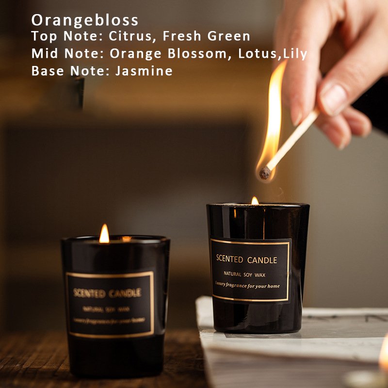 Decor Wholesale Gift Handmade Candle Custom Fragrance Tin Can Crystal Glass Soy Wax Scented Candles With Box