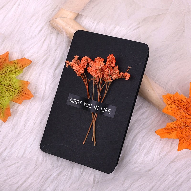 Romantic All Occasion Birthday Wedding Valentine Mother's Day Dried Flower Greeting Card