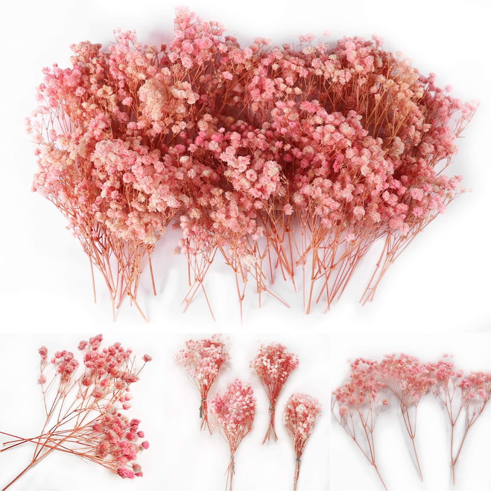 Gypsophila Immortal Flower Eucalyptus Dried Real Flower for Home Living Room Bouquet Decoration for Valentine's Day Gift