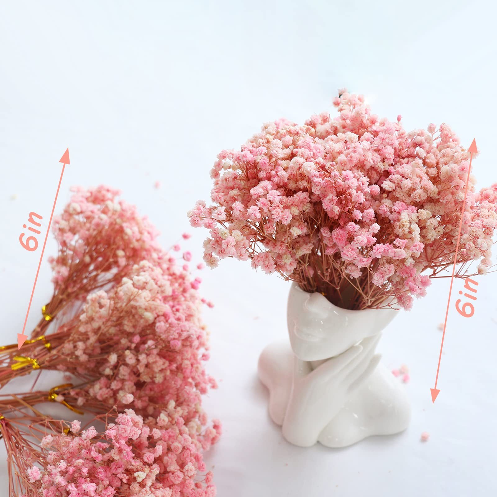 Gypsophila Immortal Flower Eucalyptus Dried Real Flower for Home Living Room Bouquet Decoration for Valentine's Day Gift