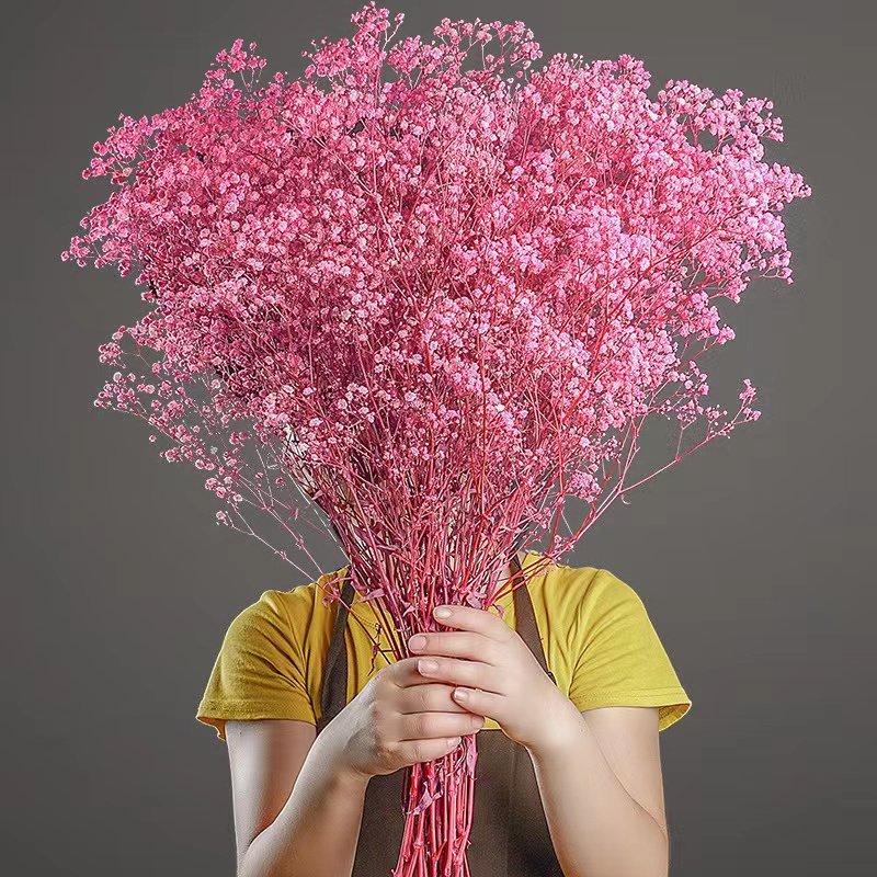 hot selling bouquet material flowers artificial baby breath dry flower