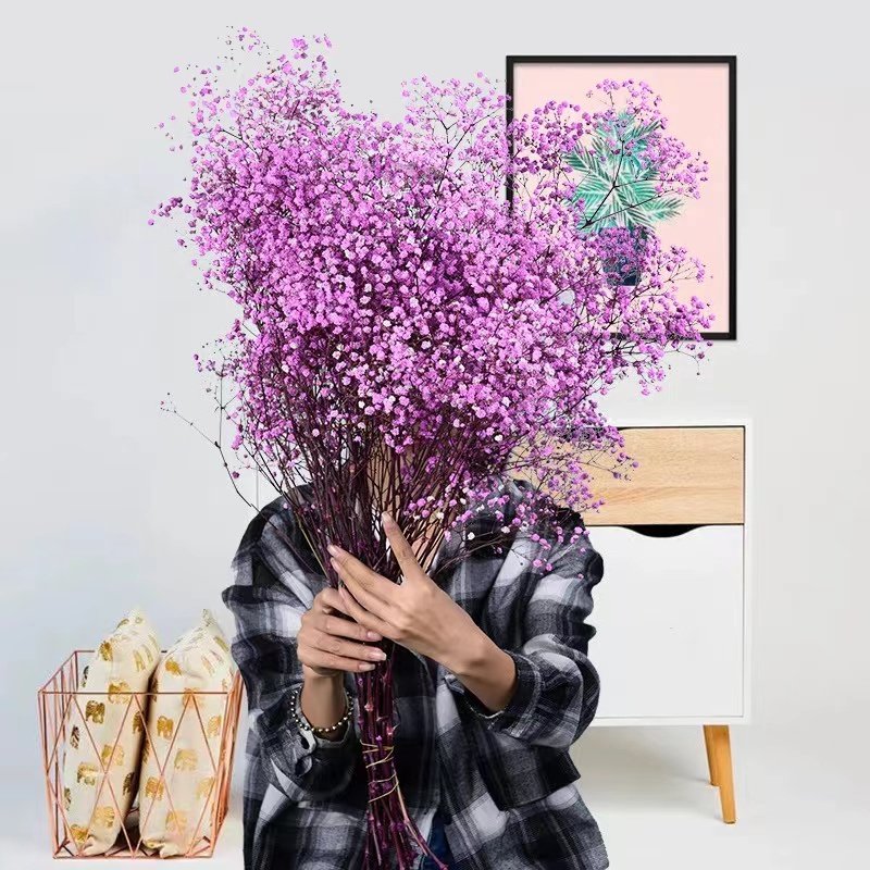 hot selling bouquet material flowers artificial baby breath dry flower