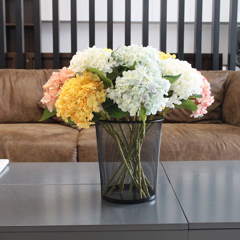 Hydrangea table living room flower arrangement decoration Wedding home decoration dried flower arrangement