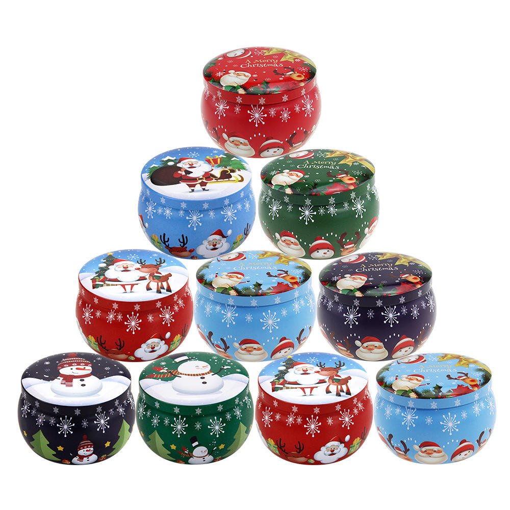 Christmas Festive Party Atmosphere soy wax candles scented with dried flowers for Home Decoration