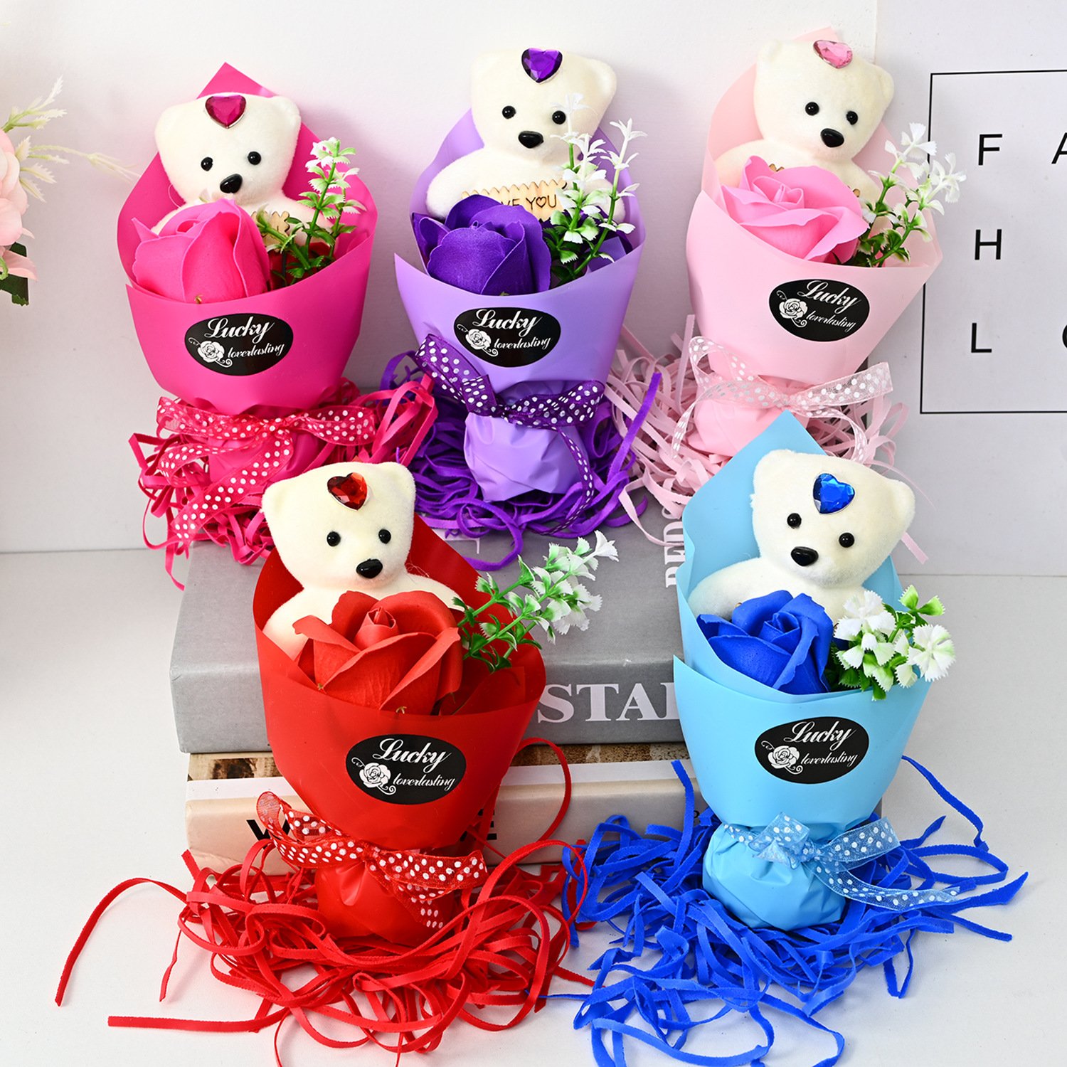 Mother's Day Valentine's Day Gift Cylinder Transparent Gift Box Rose Soap Bouquet Plastic Cylinder Packaging