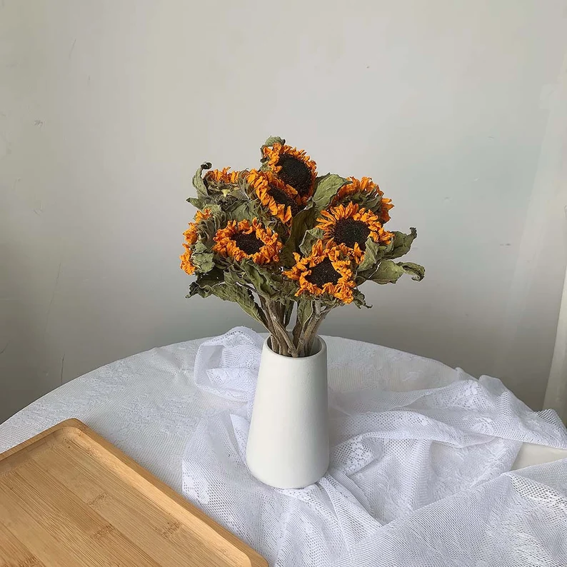 Natural dried sunflowers dry sunflowers arrangement flowers for vase home decoration wedding flower decor