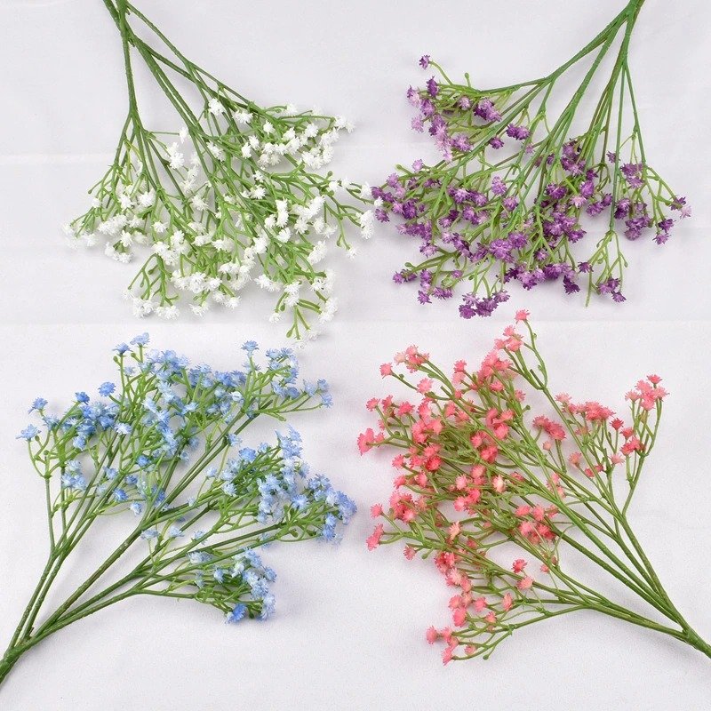 Cheap Wholesale latex real touch artificial gypsophila baby's breath flower baby wedding breath december for sell