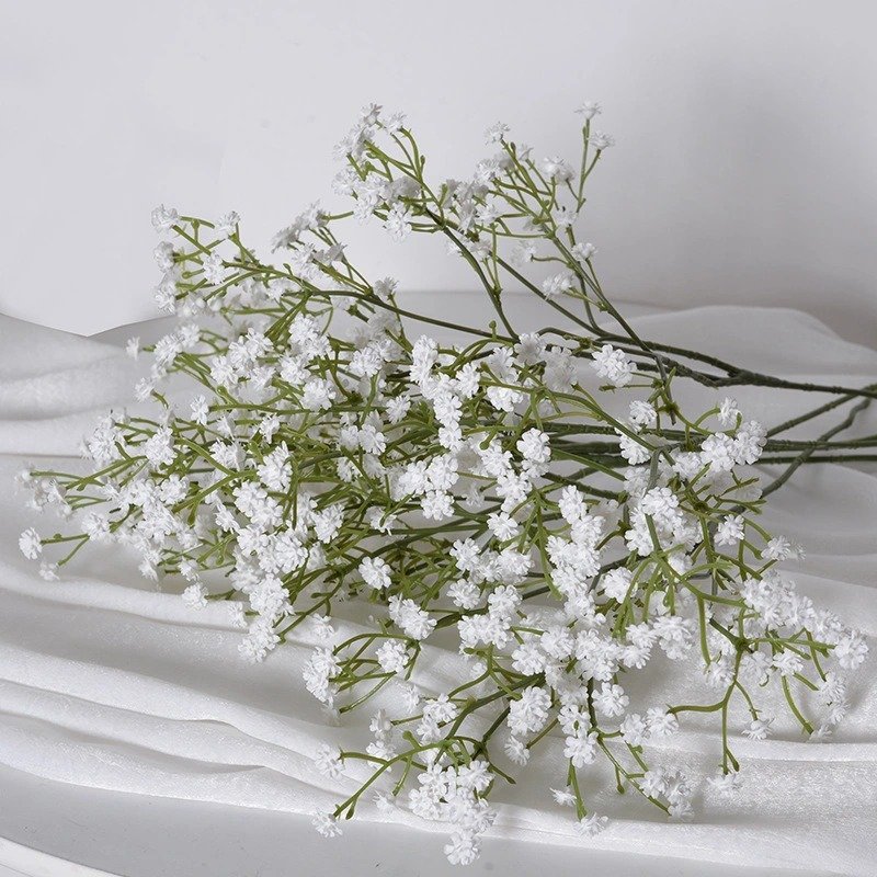 Cheap Wholesale latex real touch artificial gypsophila baby's breath flower baby wedding breath december for sell