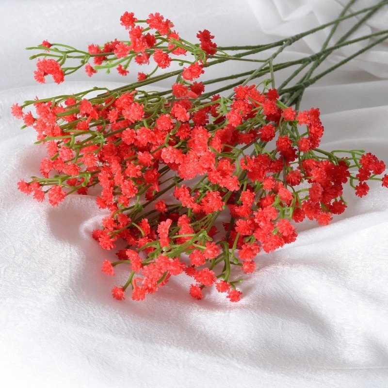 Cheap Wholesale latex real touch artificial gypsophila baby's breath flower baby wedding breath december for sell