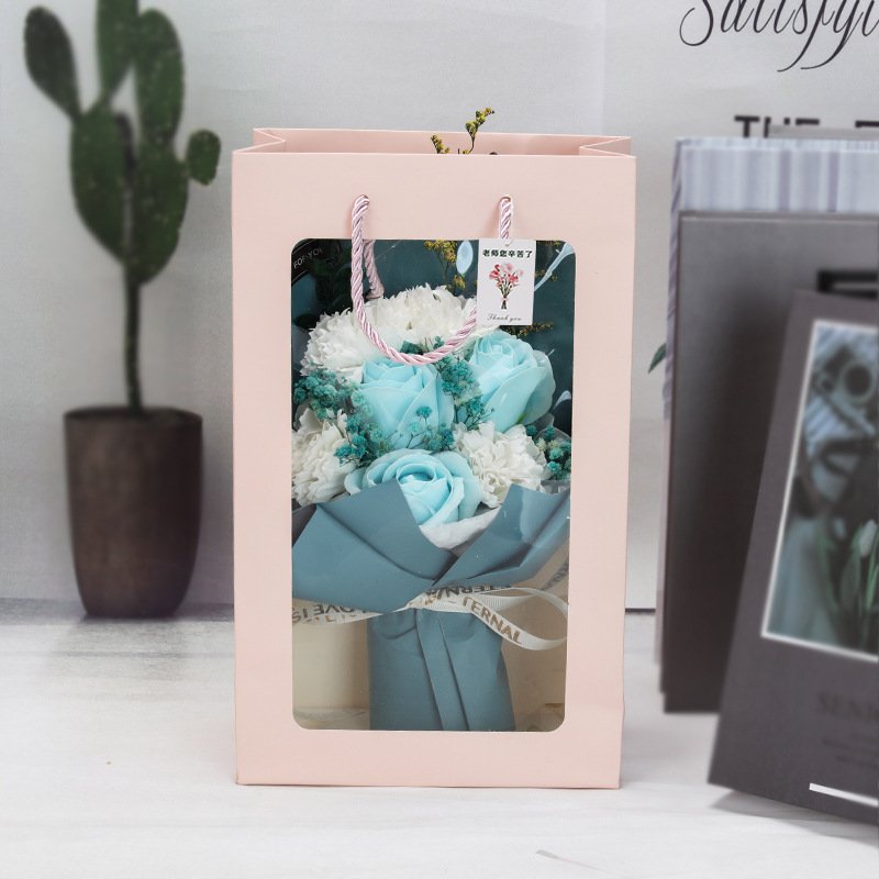 Valentine's Day Gifts Wedding Bouquet Flower Home Decoration Artificial Soap Rose Bouquet Mother's Day 10 Boxes Easter Flowers