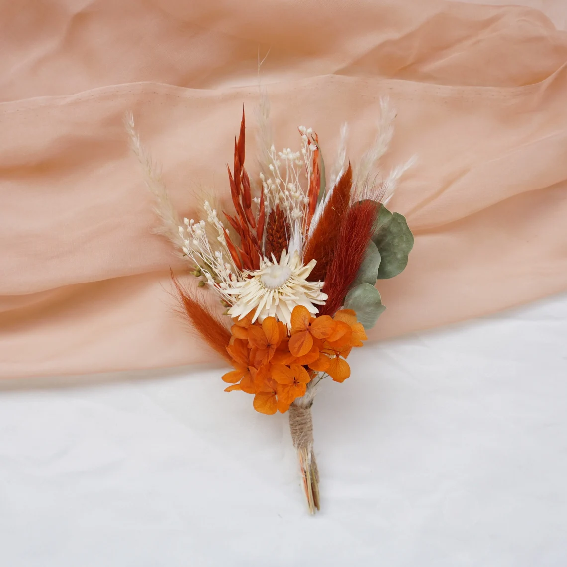 Burnt range mini dried flowers mailbox gift rose bouquet boutique small vase