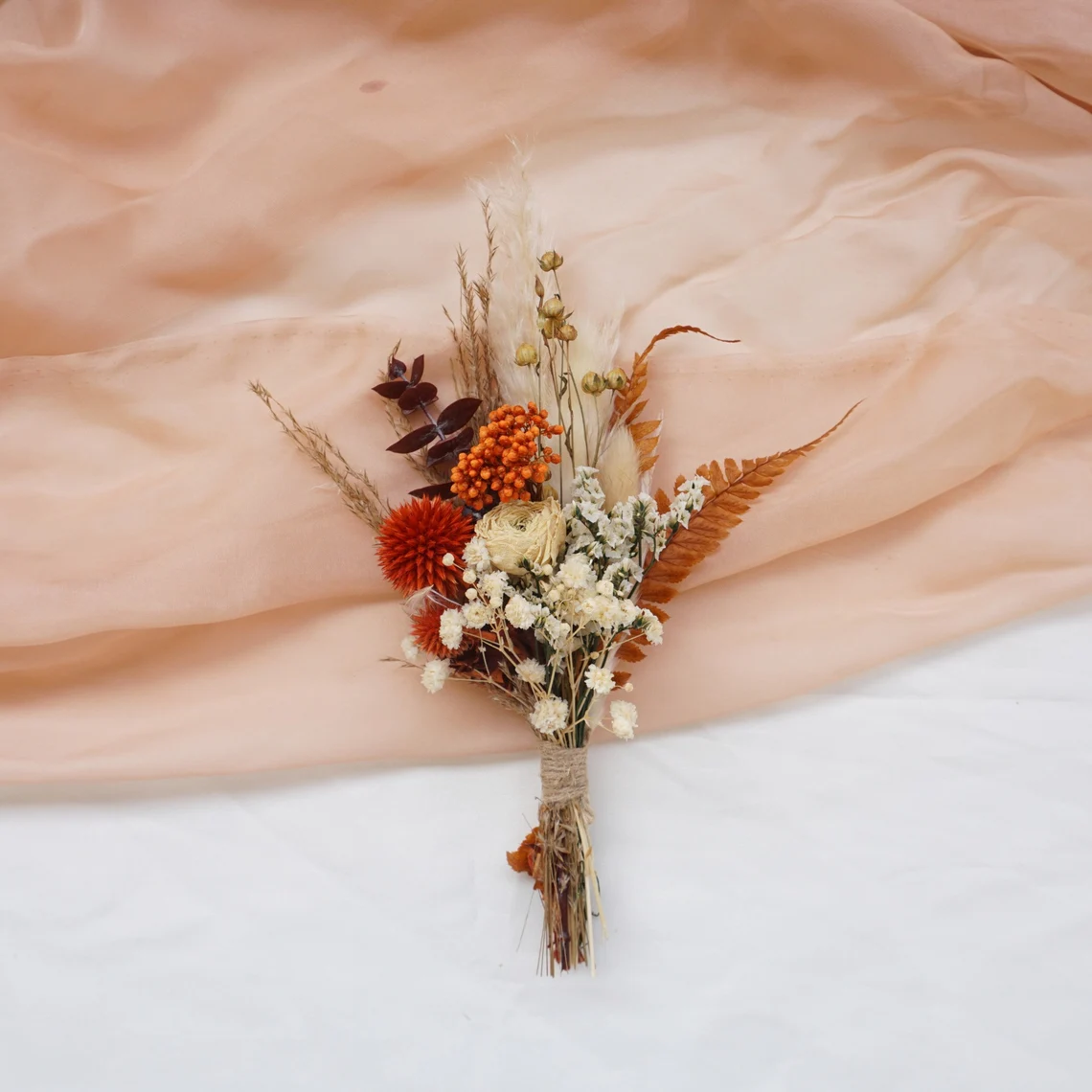 Burnt range mini dried flowers mailbox gift rose bouquet boutique small vase