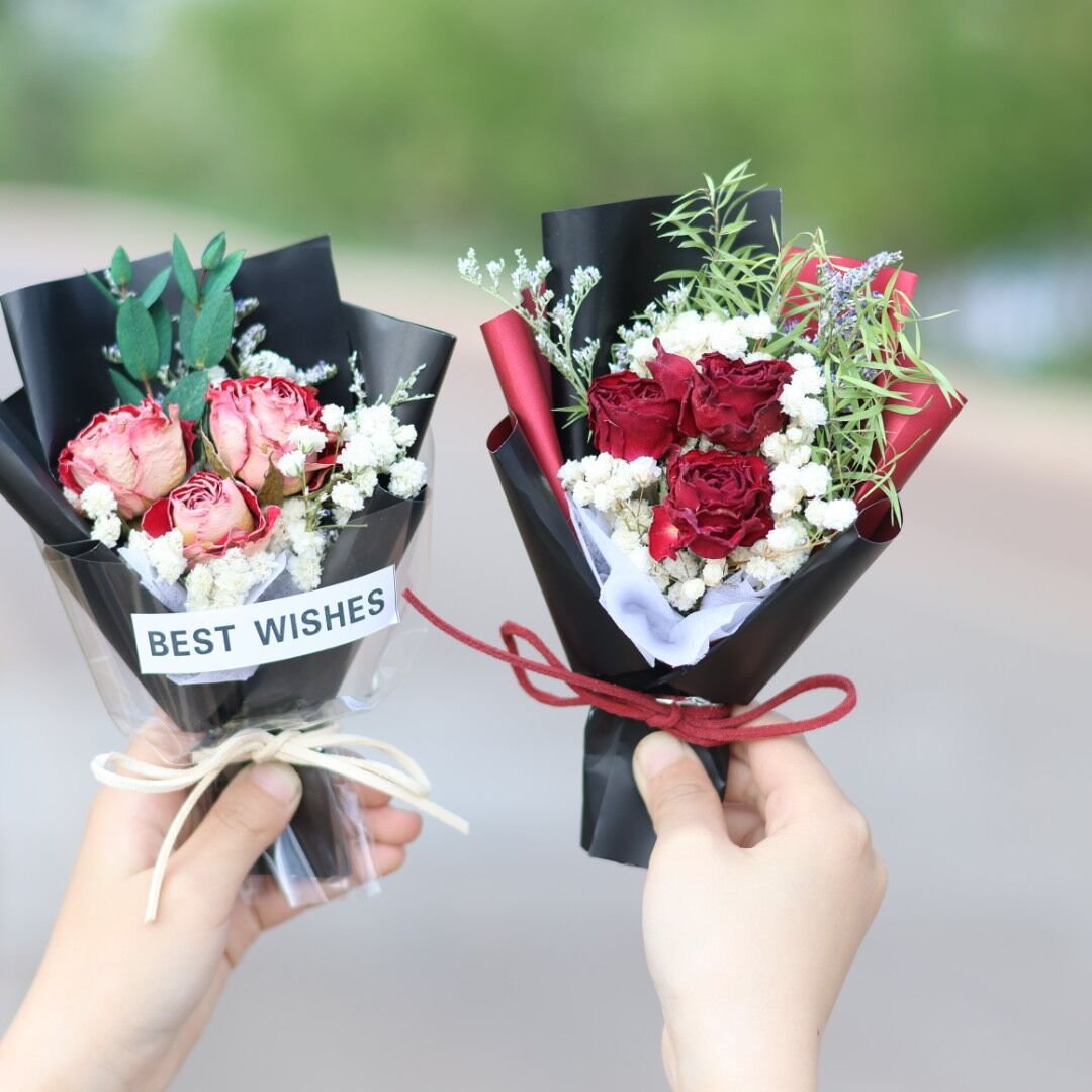 Wedding Bouquet Custom Valentine's Day Gifts Dried Flower Bridal Mini Real Natural Dried Flower Pampas Grass Dried Flowers