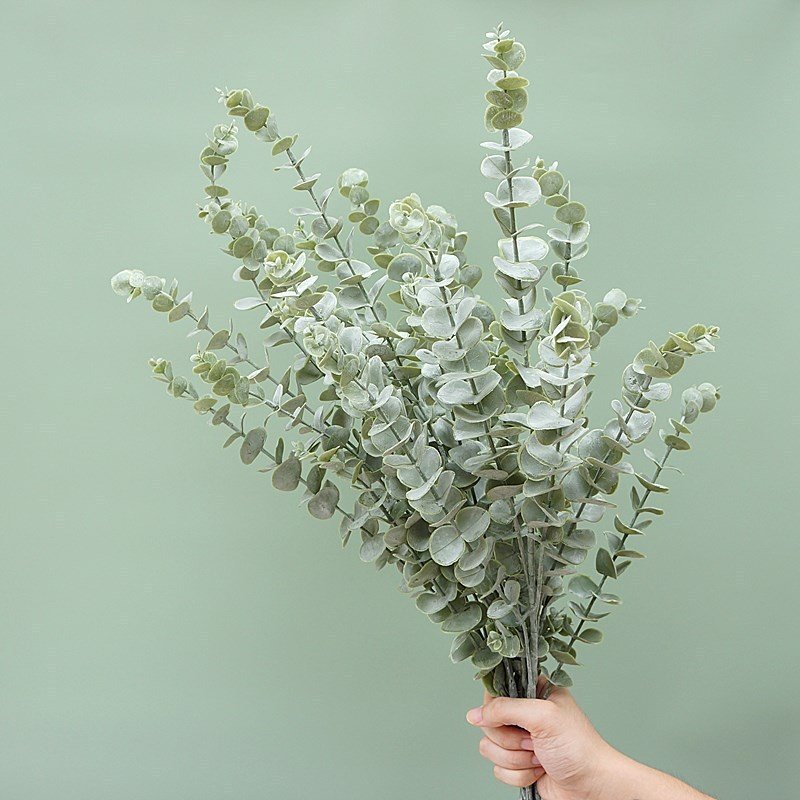 38cm Long Single-Branch Simulation Eucalyptus Ins Green Home Decorative Wedding Accessories Dried Flowers & Plants Arrangement