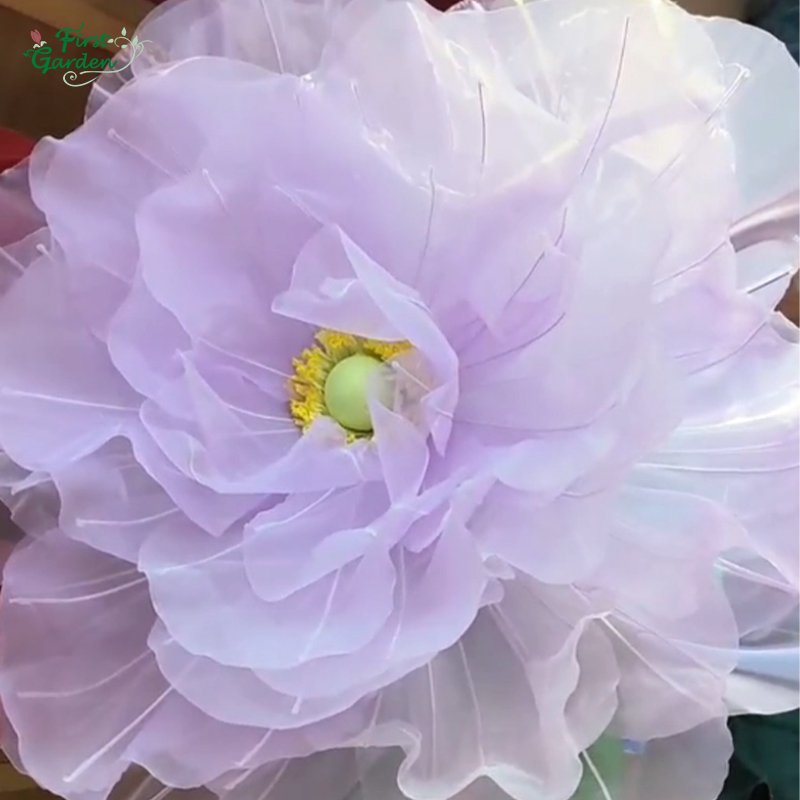 Large Handmade Electric Opening and Closing Mechanical Artificial Giant Silk Flowers For Wedding Centerpiece Stage Decoration