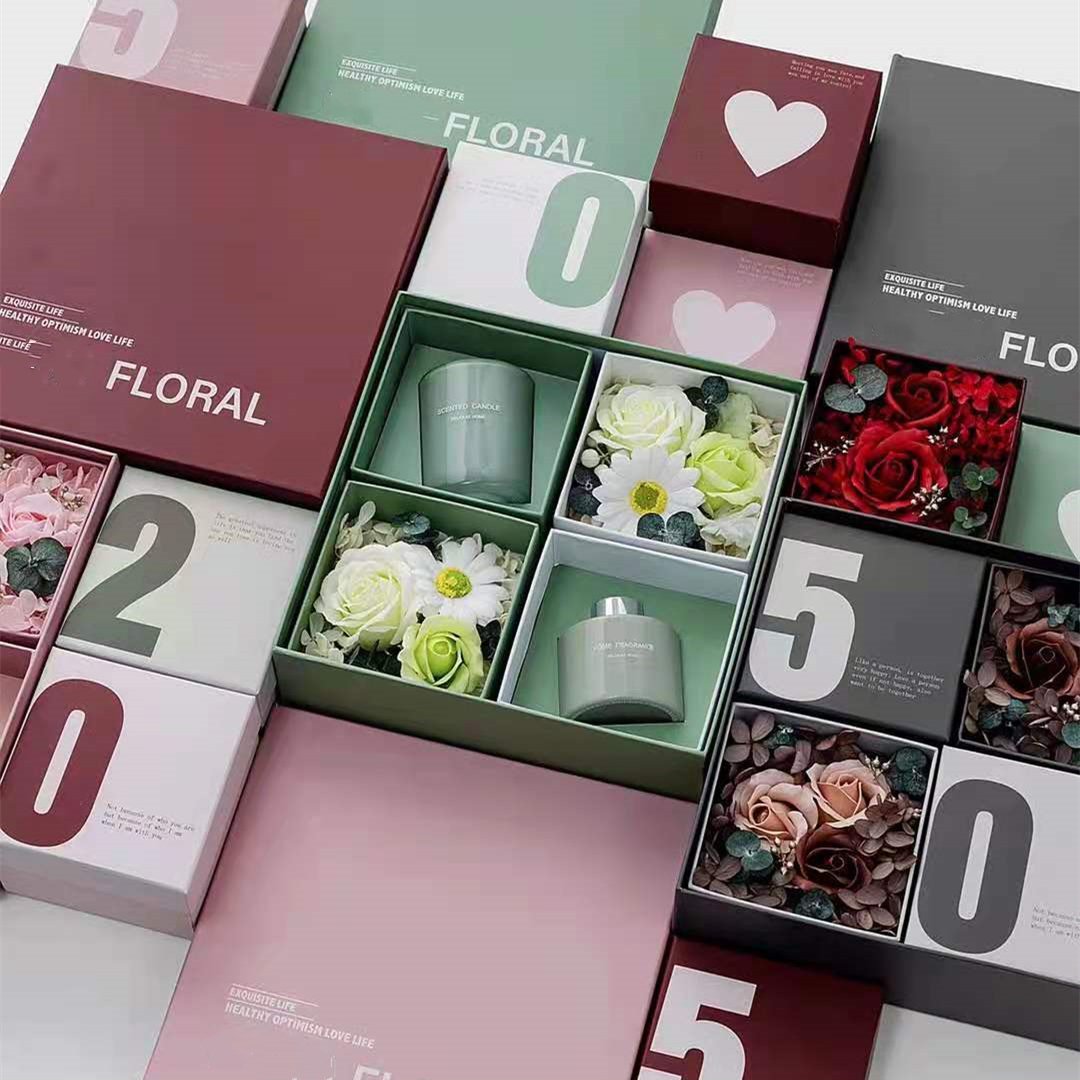 NEW DESIGN 2023 Custom Scented, Private Label Aroma Therapy Diffuser Candle Set Gift Box Set Soy wax Candle Home Decoration