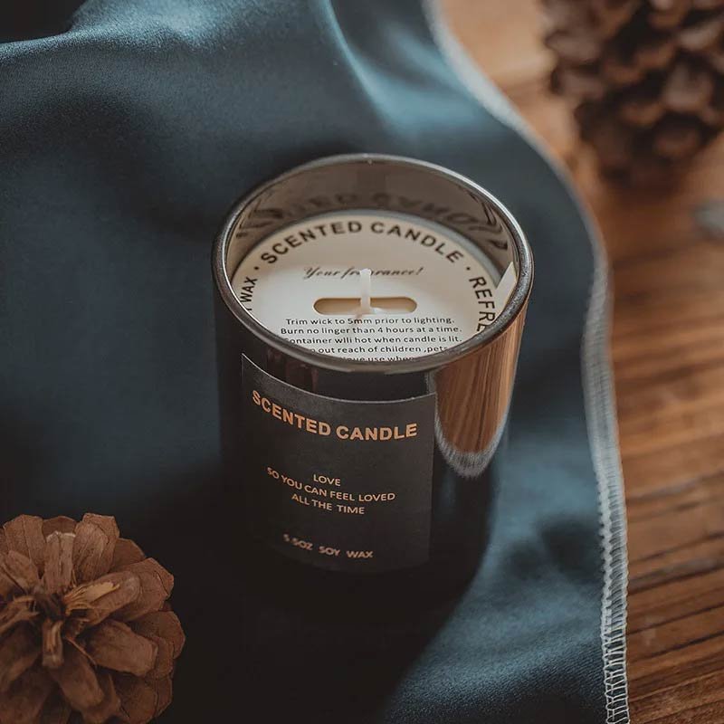 Popular Wholesale Custom 5.5oz Scented Candle Private Label With Dried Flowers Gift For Home Decor Organic Natural Fragrance Oil
