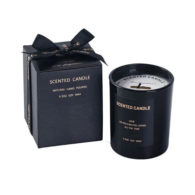 Popular Wholesale Custom 5.5oz Scented Candle Private Label With Dried Flowers Gift For Home Decor Organic Natural Fragrance Oil