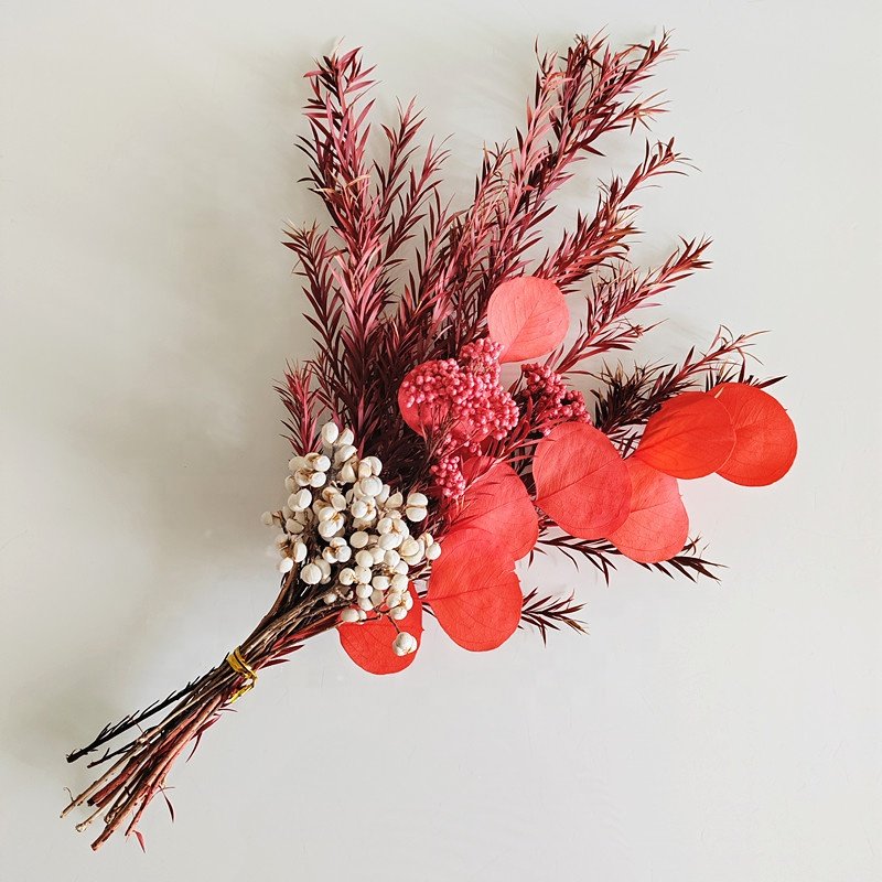 wholesale wedding flower natural preserved rice flower bouquet mini dried flower bouquet for New year and Christmas decoration