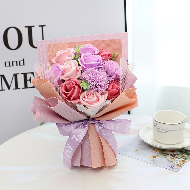 Wholesale Mother's Day For Decoration Hot Sale Mother's Day Bride Flower Bouquet Artificial Carnation Flower