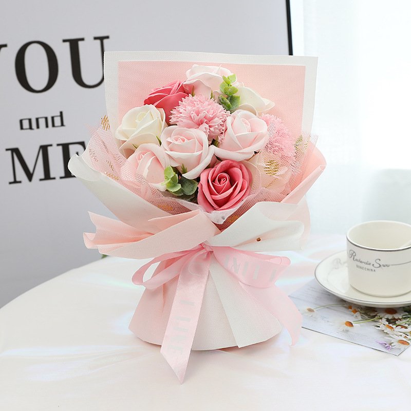 Wholesale Mother's Day For Decoration Hot Sale Mother's Day Bride Flower Bouquet Artificial Carnation Flower