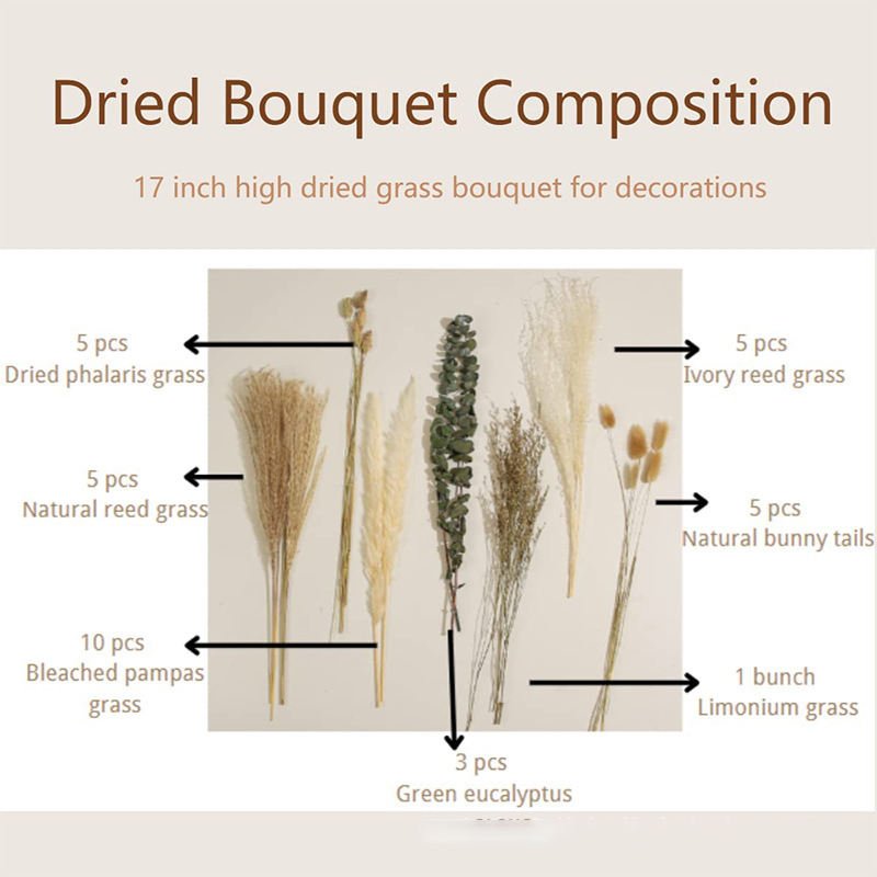 Real Pampa Bouquet Dried Flower Wedding Decor Home Decoration Natural Decorative Flowers Fluffy Tall Pampas Grass