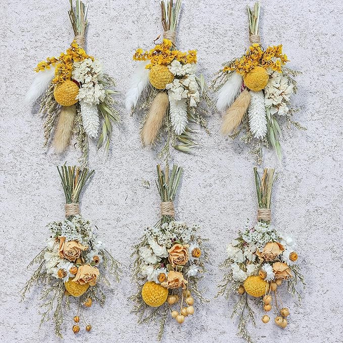 Beautiful Natural Preserved Dried Flower Arrangement Unique Mini Bouquet Wedding Christmas Valentine's Day gifting Small Size