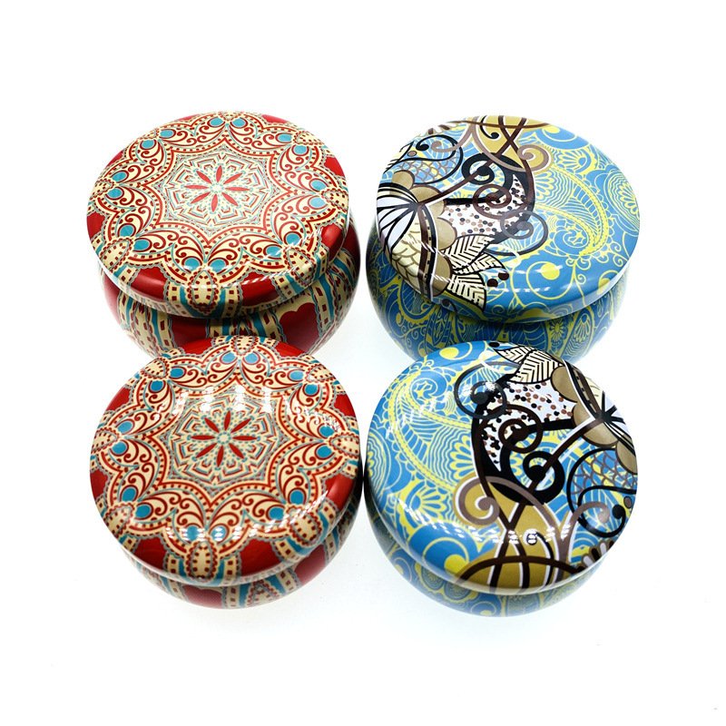 Wholesale Luxury candles scented custom round tinplate candles scented luxury dried flower candle for women
