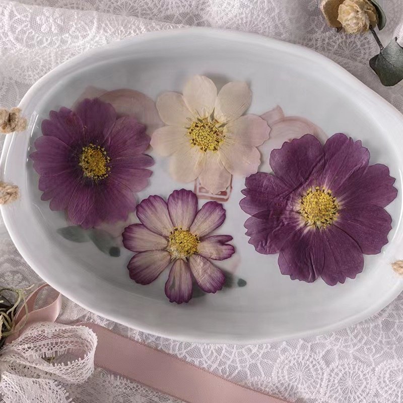 MNR1926 Gesang flower cosmos real dried flower DIY handmade photo frame sticker