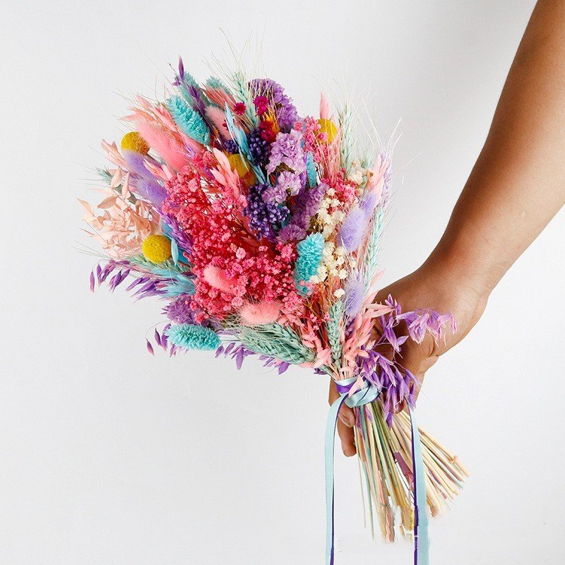 G85 Various Dried Flower Combinations With Stem Dried Embossing Natural Flower Bundles Dried Floral Arrangement