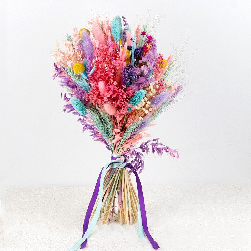 G85 Various Dried Flower Combinations With Stem Dried Embossing Natural Flower Bundles Dried Floral Arrangement