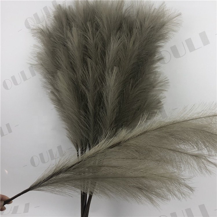 Dried Flower Faux BLACK Pampas Grass Home Decor and Wedding Decoration Artificial Fluffy Black Pampas O-0010 Natural Carton Silk