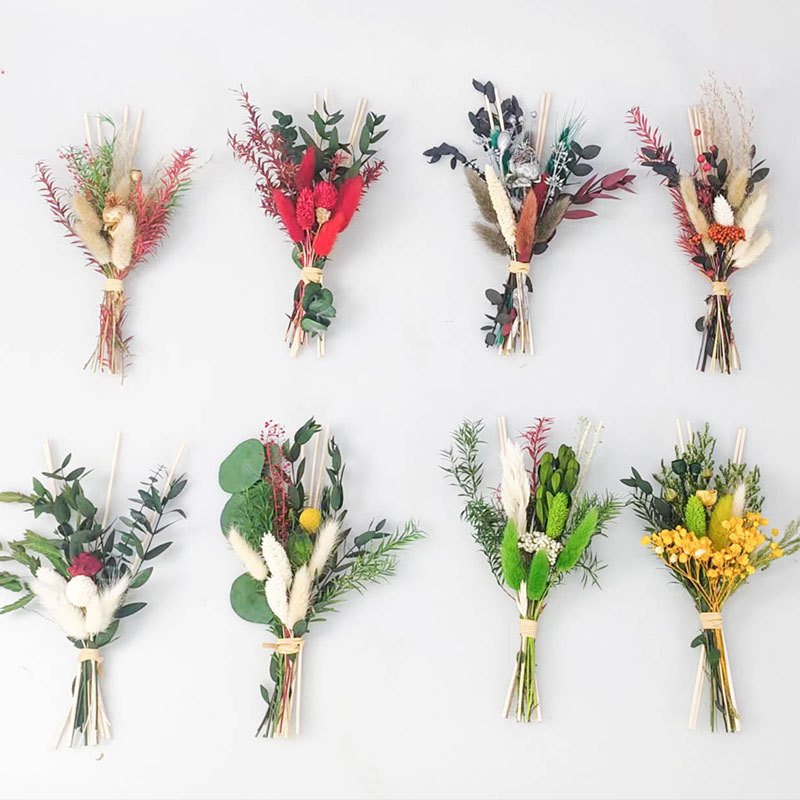 TC Mini Handmade Natural Dry Flowers Plant Corsage Brooch Gift Christmas Wedding Birthday Decor Dried Flower Bouquet