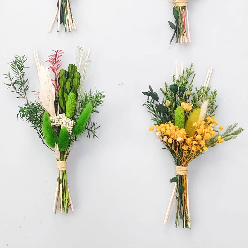 TC Mini Handmade Natural Dry Flowers Plant Corsage Brooch Gift Christmas Wedding Birthday Decor Dried Flower Bouquet