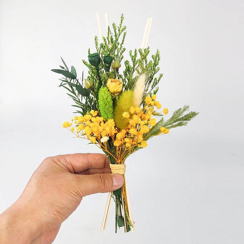 TC Mini Handmade Natural Dry Flowers Plant Corsage Brooch Gift Christmas Wedding Birthday Decor Dried Flower Bouquet