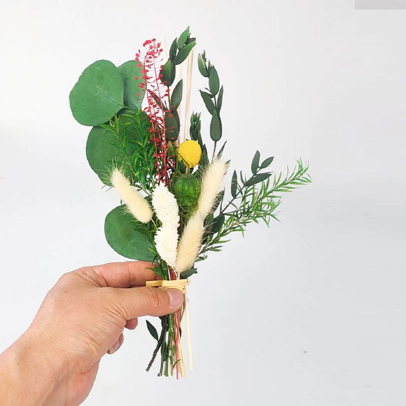 TC Mini Handmade Natural Dry Flowers Plant Corsage Brooch Gift Christmas Wedding Birthday Decor Dried Flower Bouquet