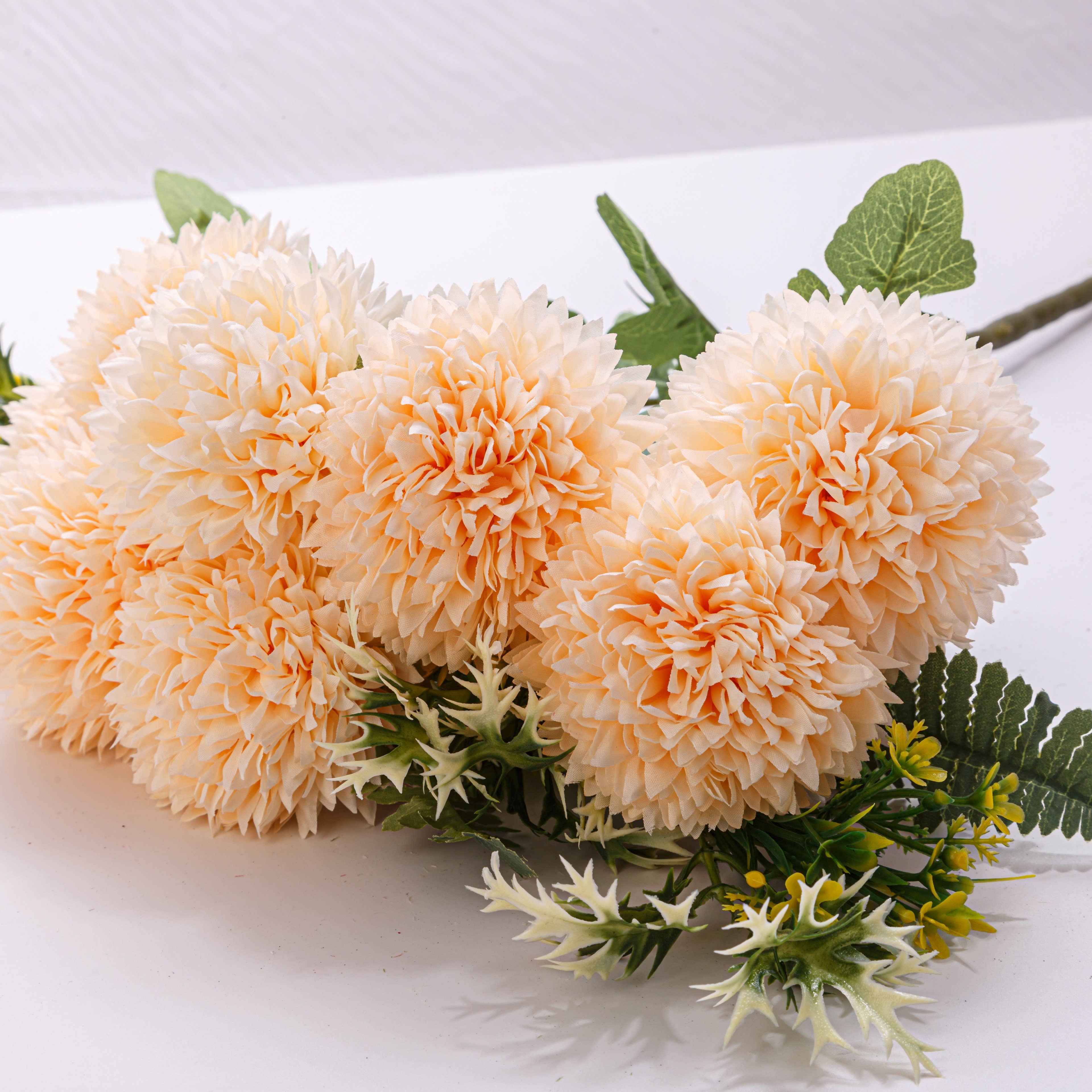 Multicolor artificial flower pompom dandelion 12 Head Hydrangea dandelion flowers artificial decoration dried flowers
