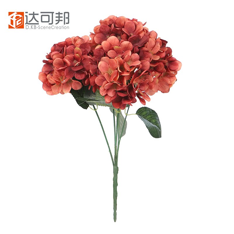 2024 NEW valentine's day silk real touch 5 Head Artificial hydrangea preserved artificial flower