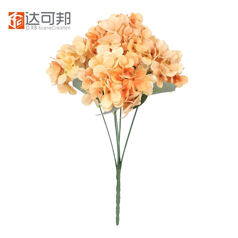 2024 NEW valentine's day silk real touch 5 Head Artificial hydrangea preserved artificial flower