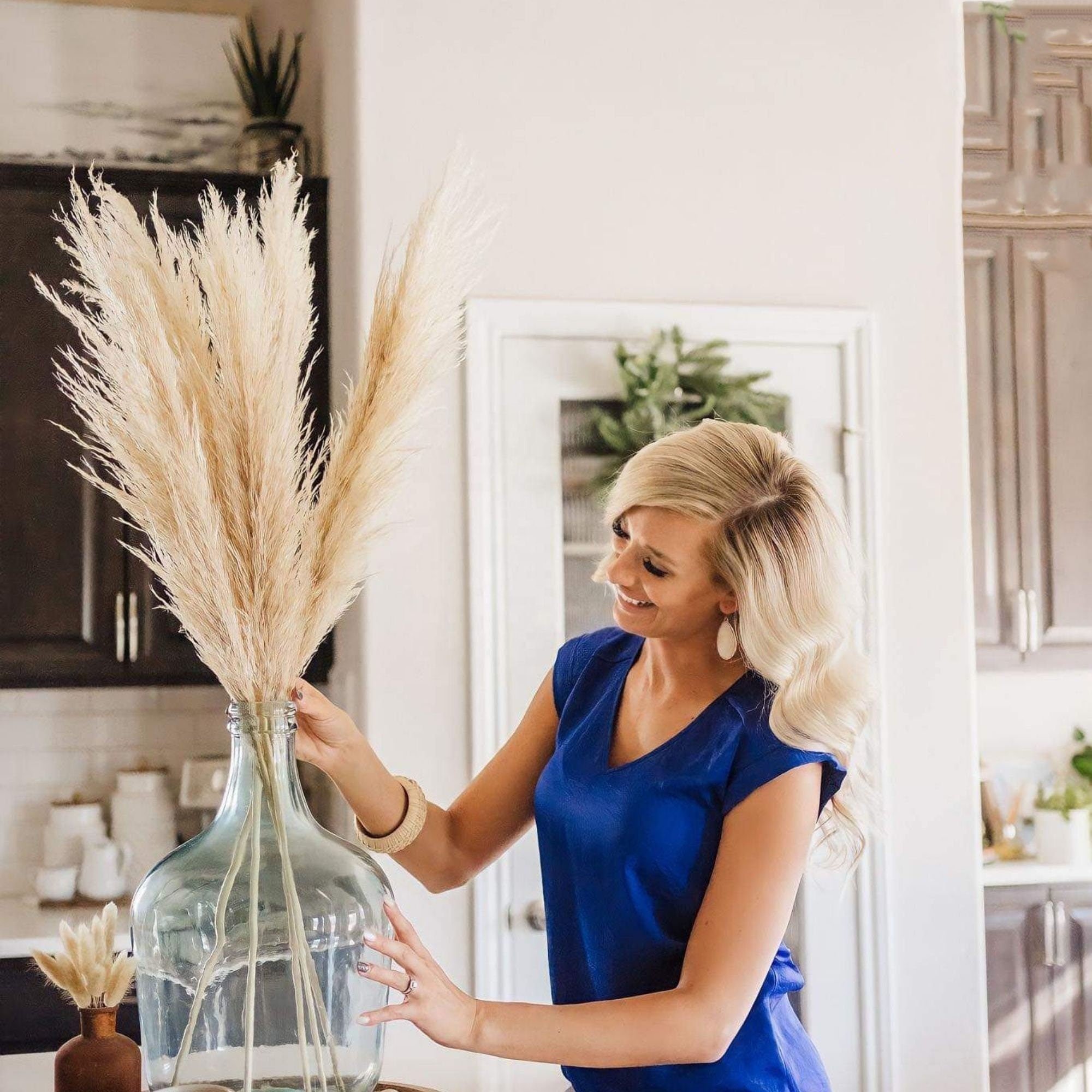 White Gray 66 Tall Natural Large fluffy dried decorative Artificial dried flower Pampasgras pampas grass for wedding home decor