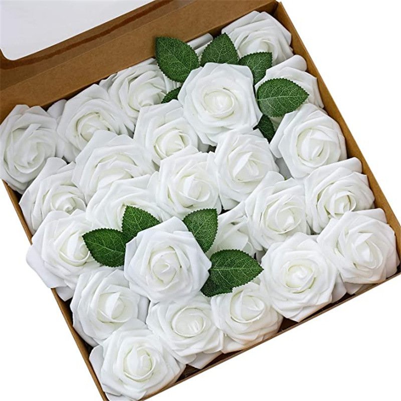 Artificial Ivory Foam Flowers DIY Wedding Bouquets Bride Be Party Tables Home Decorations Dried Pampas Style Valentine's Day