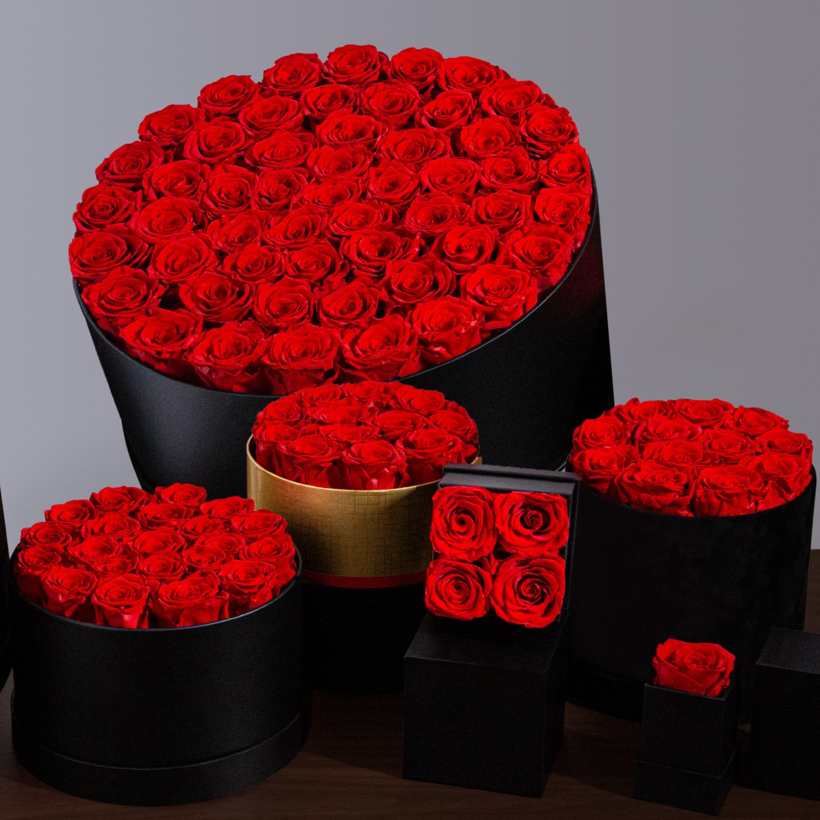 Wholesale Flower Mother's Day Gift Long Life Lasting Gold Natural Everlasting Immortal Forever Eternal Preserved Rose in Box