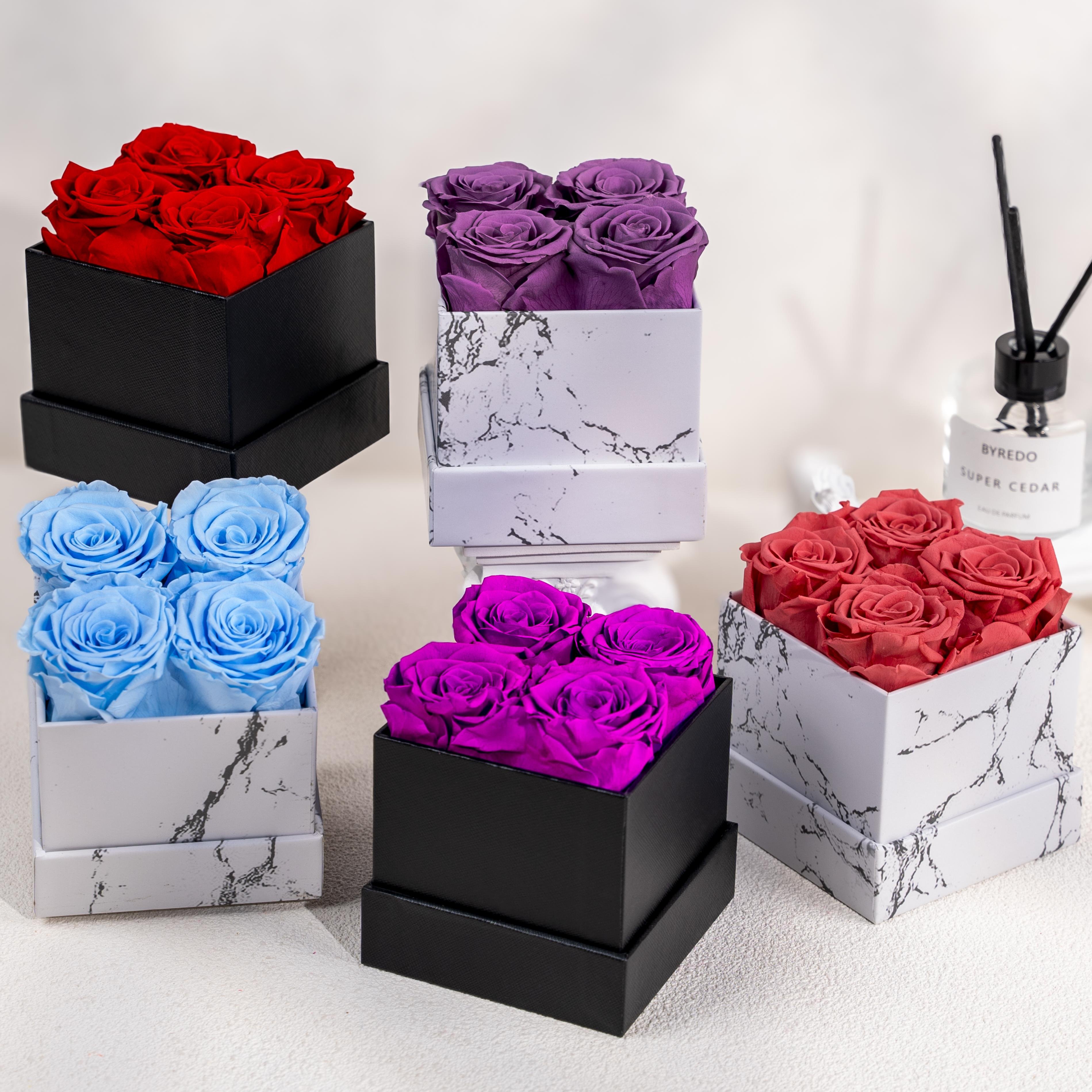 Wholesale Flower Mother's Day Gift Long Life Lasting Gold Natural Everlasting Immortal Forever Eternal Preserved Rose in Box