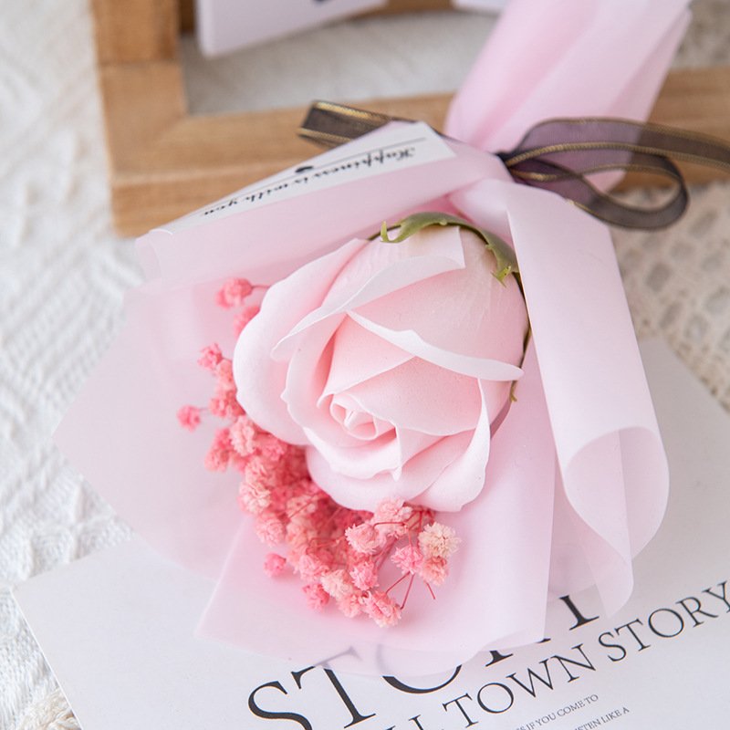 Artificial Dried Flower Bouquet Mini Soap Flowers Dried Flower Bouquet Decoration Wedding Party Anniversary Gift