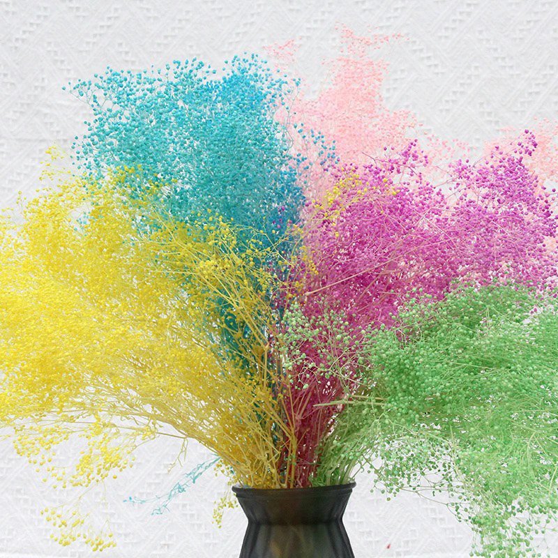 Dried Flowers handcraft Flower For Valentine's Day Gift Mini Flower Bouquet Colorful Luxury Mini Natural Real Touch Floral Stem