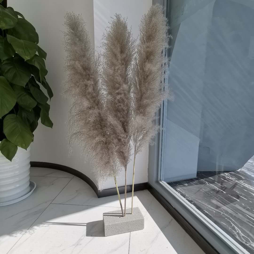 Wholesale 120cm Grey Pampas grass Big Pampas Grass Dried Pampas Grass For Floral Arrangement