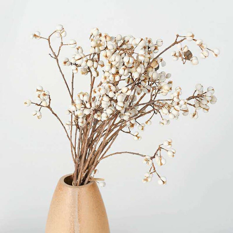Every Love dried Sapium small white fruit branches dried flowers wreath arrangement for wedding decor