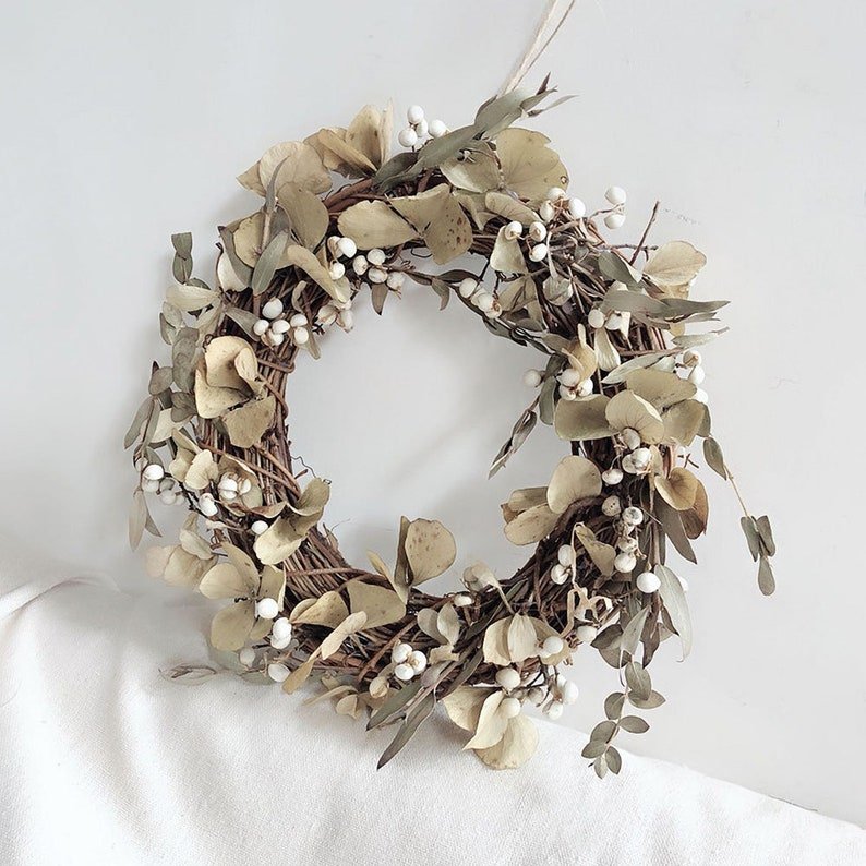Every Love dried Sapium small white fruit branches dried flowers wreath arrangement for wedding decor